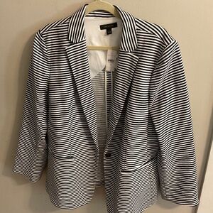 Ann Taylor - Blue & White Blazer